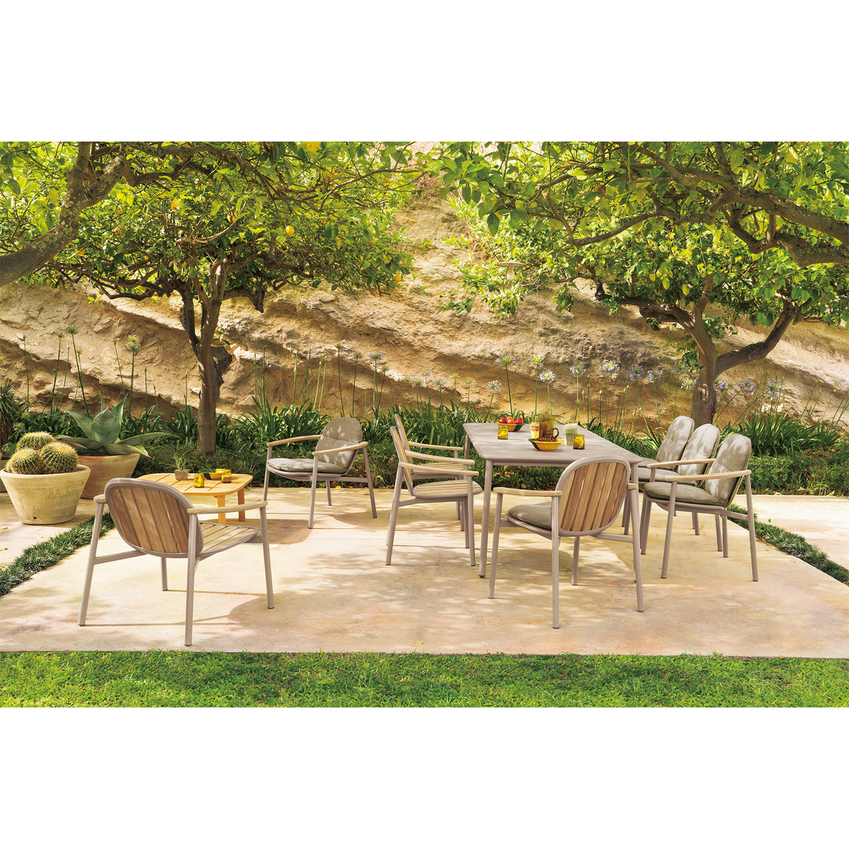 TWINS ARM CHAIR Alu-Teak