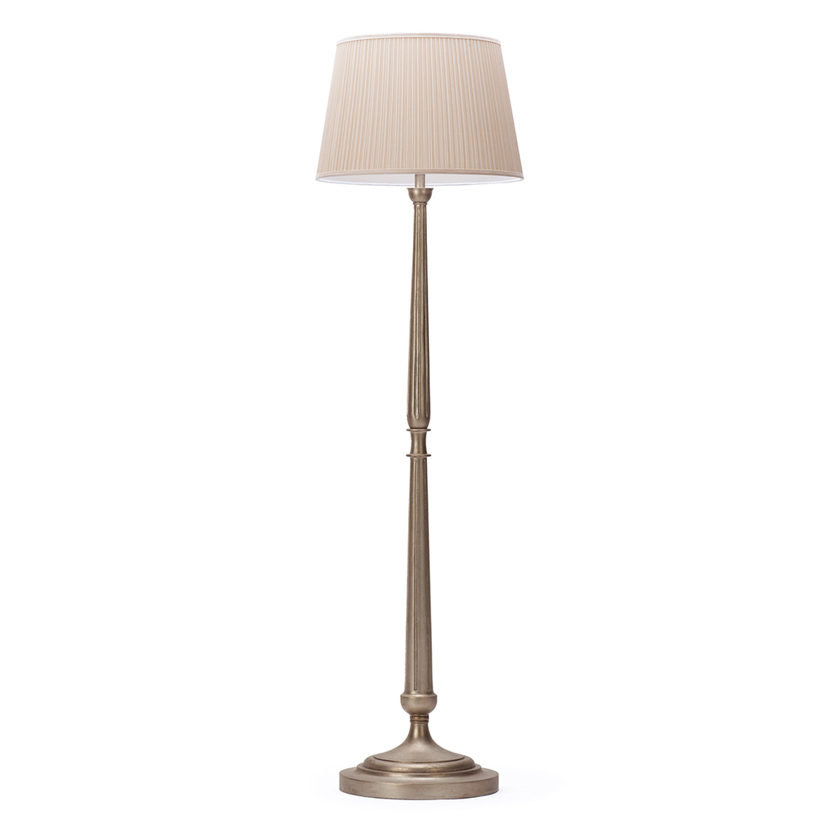 CHAMPAGNE FLOOR LAMP-PLEATS SHADE