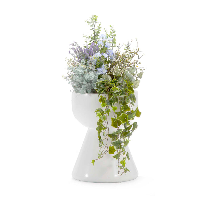 LUCA PLANTER WITH FLORA