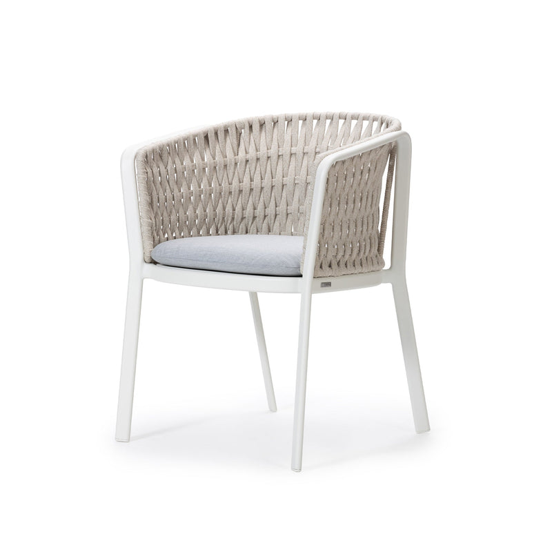 CAROUSEL ARM CHAIR Alu-Flat rope