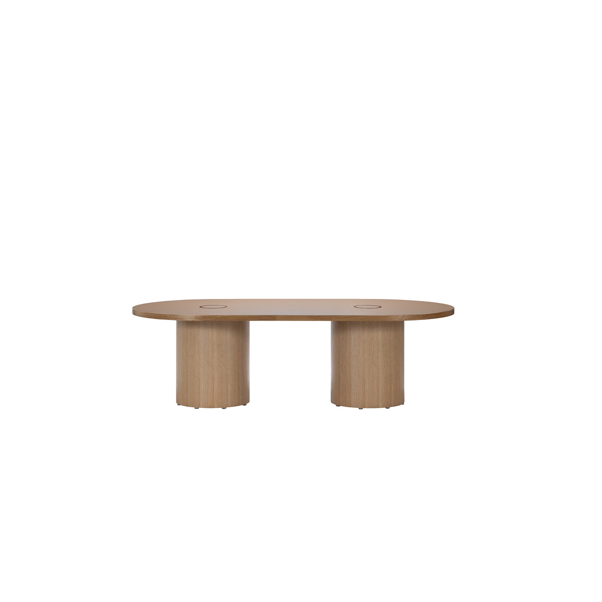 FW DRUM DESK LEG-OAK WOOD