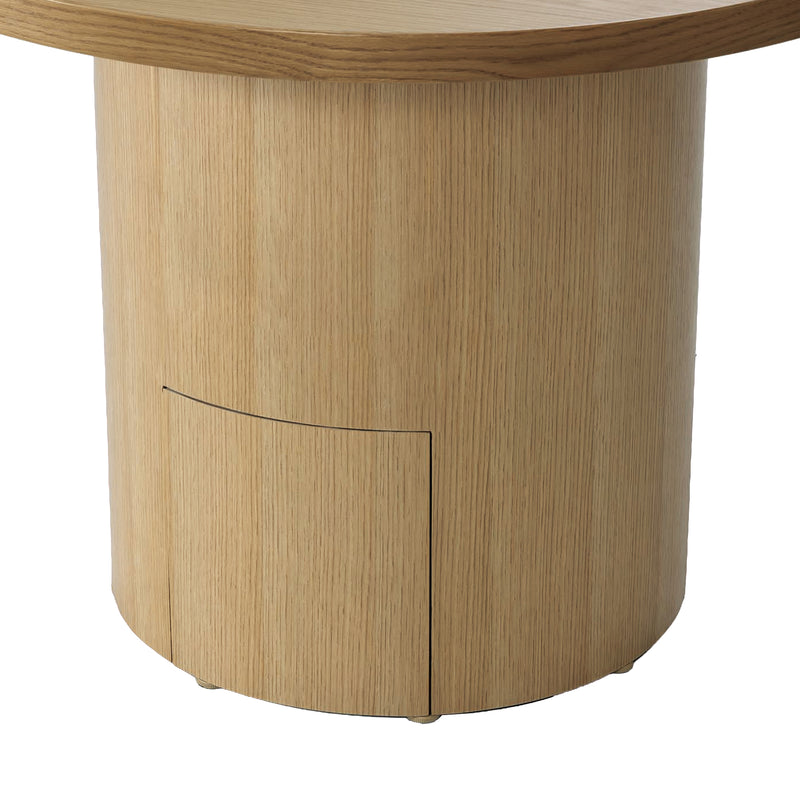 FW DRUM DESK LEG POST-OAK WOOD