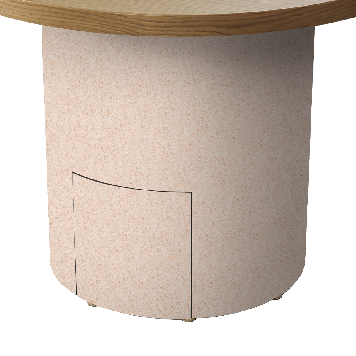 FW DRUM DESK LEG POST-SPRAY FINISH