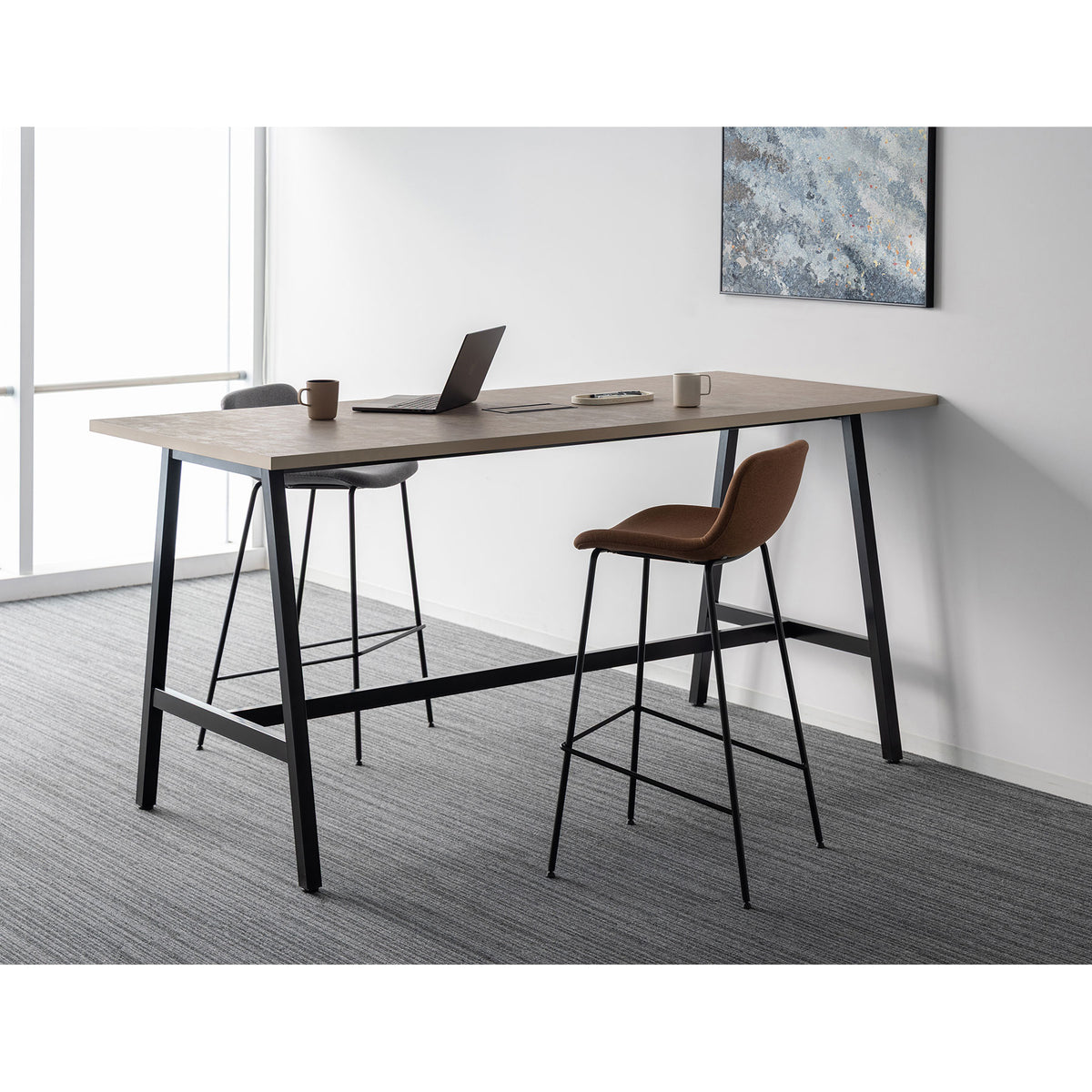 FW HIGH TABLE TOP-WOOD GRAIN MELAMINE