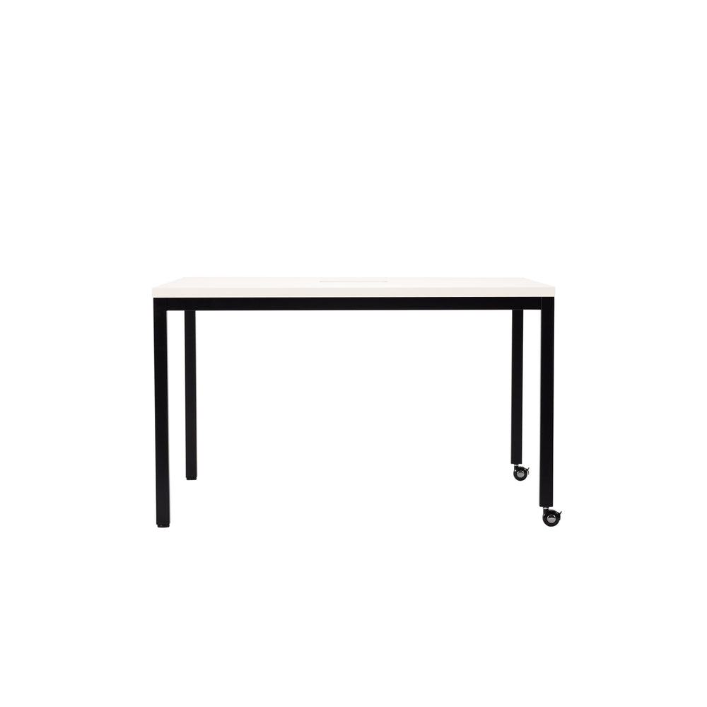 FW HUDDLE CASTER DESK LEG-STEEL
