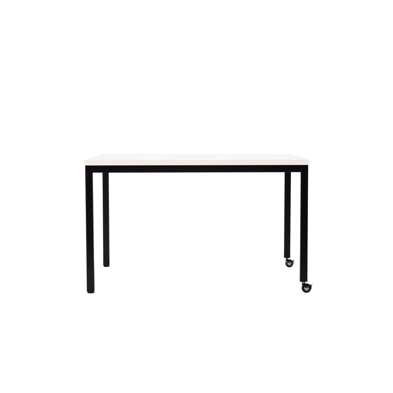 FW HUDDLE CASTER DESK LEG-STEEL